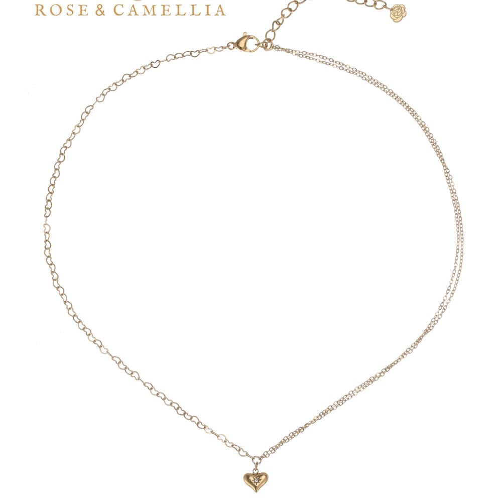 rose & camellia ketting little heart
