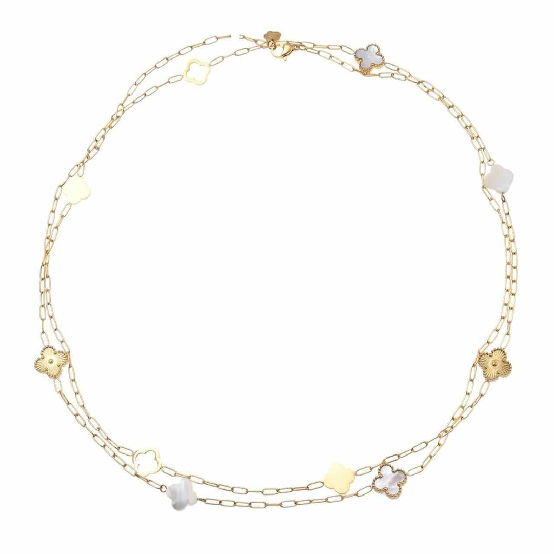 rose & camellia lange ketting clovers and chains