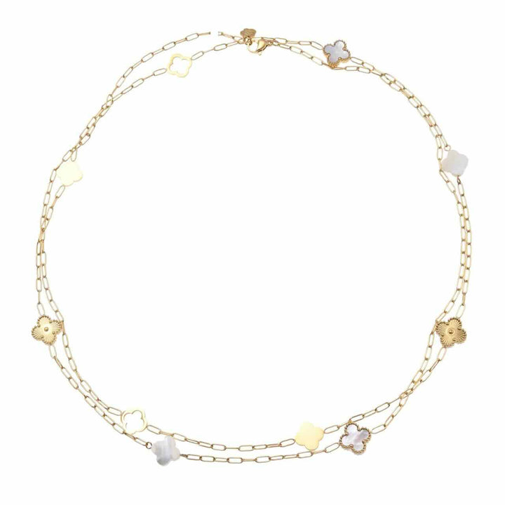 rose & camellia lange ketting clovers and chains