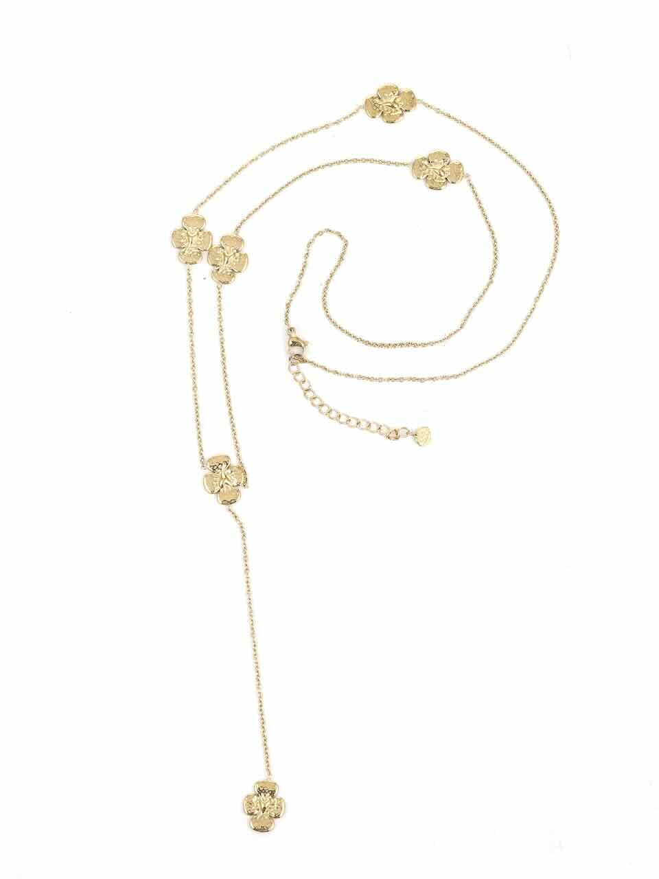 rose & camellia ketting golden heart flowers