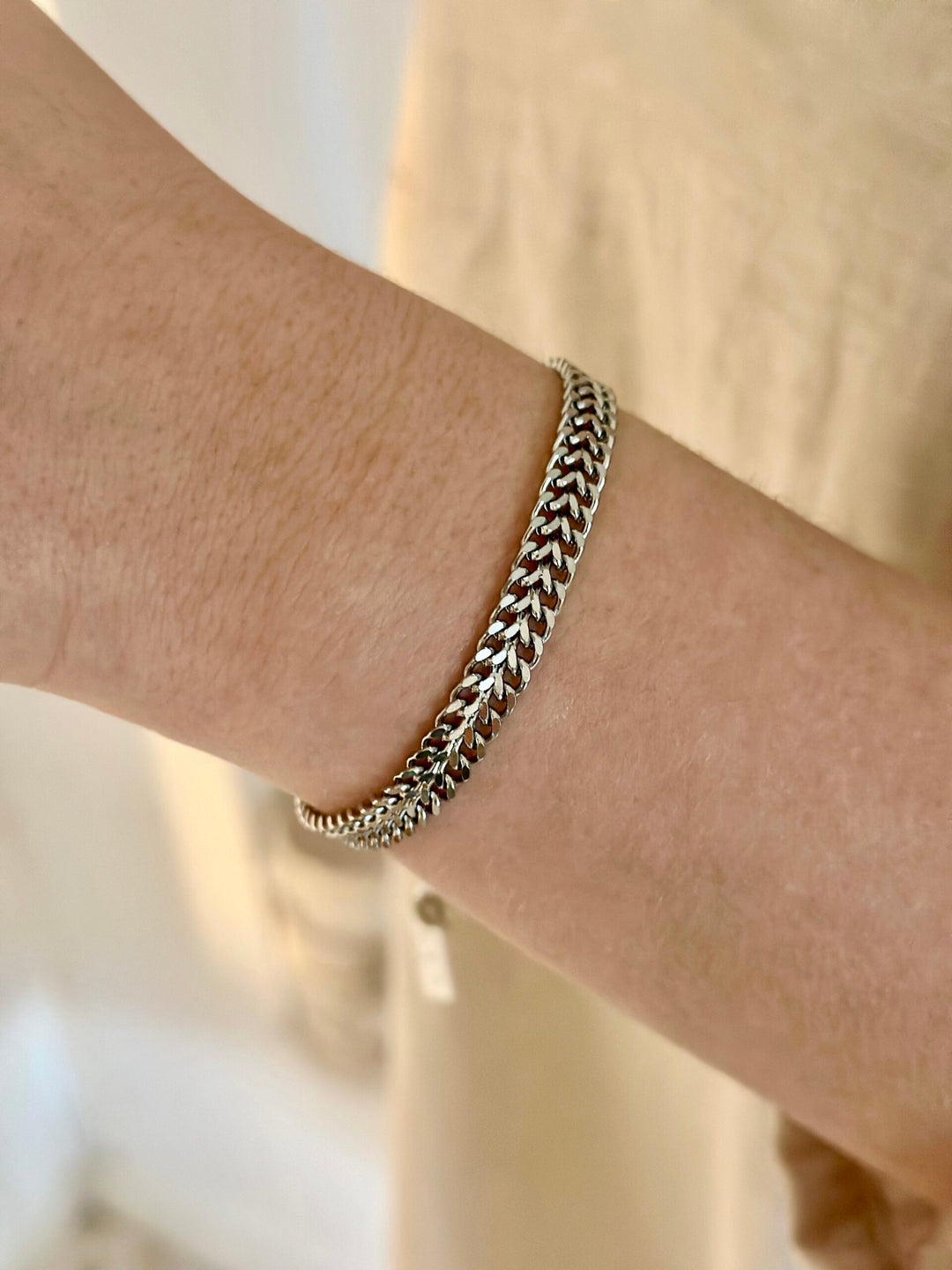 Ellen Beekmans armband met platroon zilver