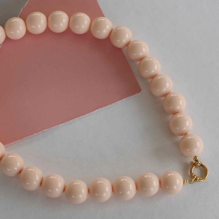 widaro ketting big round nude peach