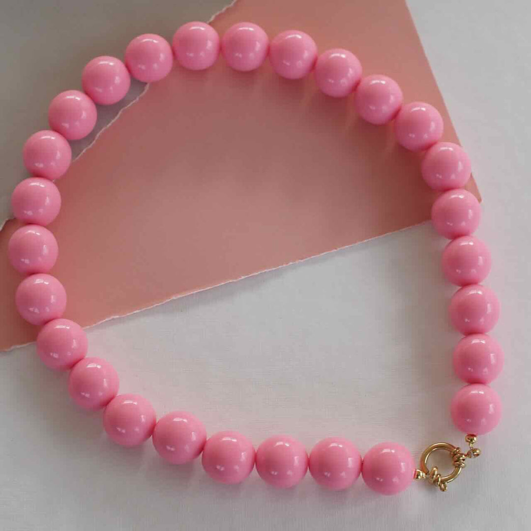 widaro ketting big round sweet pink (kies je grootte)