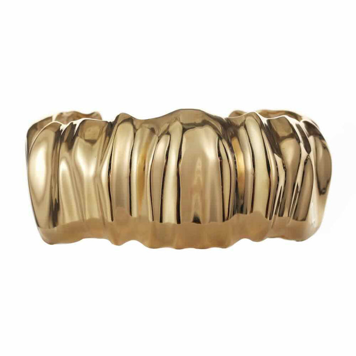 rose & camellia bangle golden wrinkels