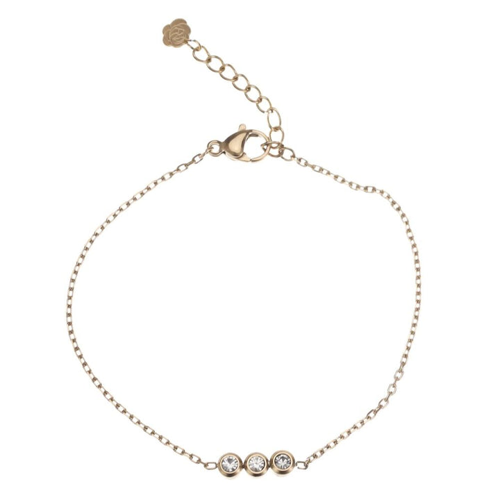 Rose & Camellia armband 3 dot glam
