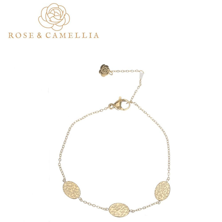 Rose & Camellia armband organic oval