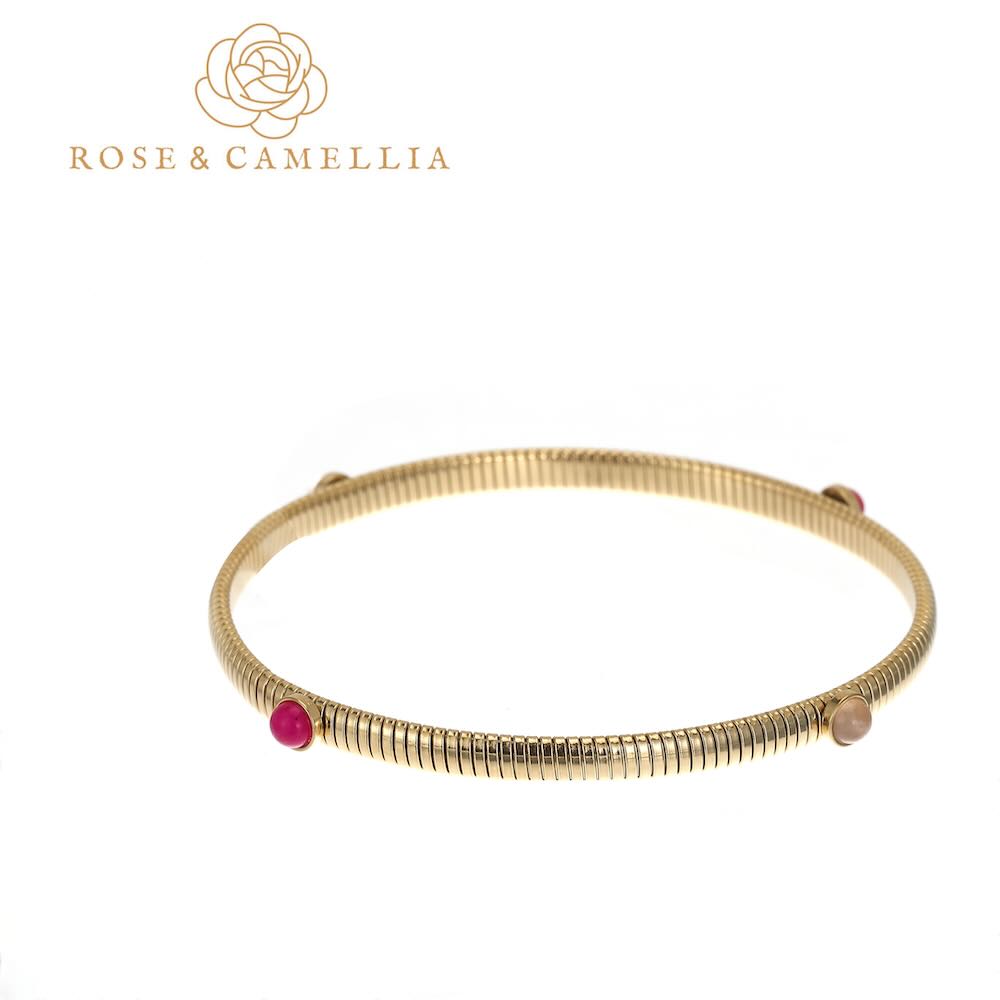 Rose & Camellia armband Stones (Kies je kleur)