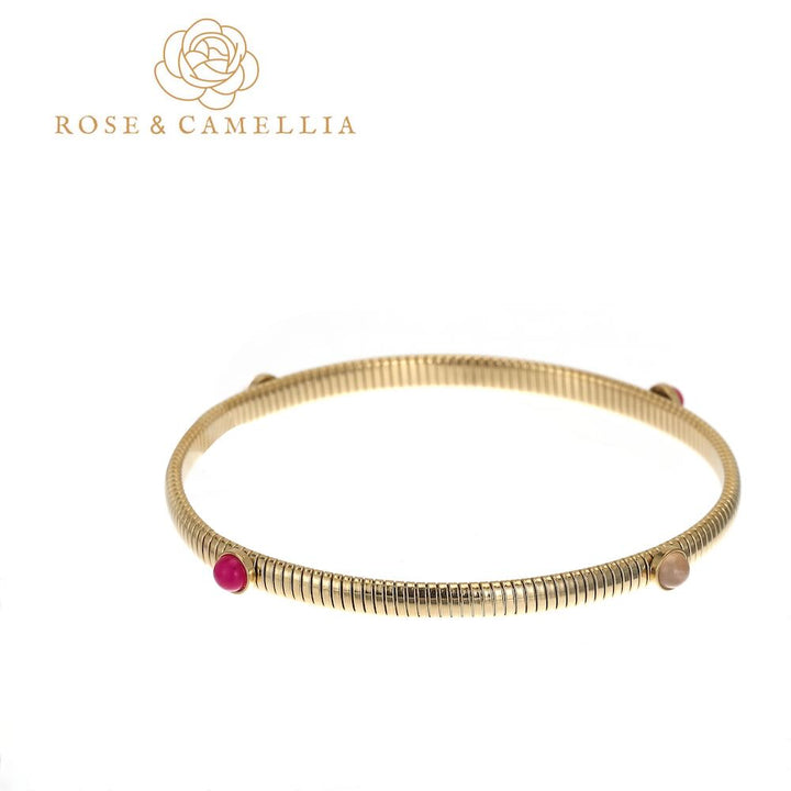Rose & Camellia armband Stones (Kies je kleur)
