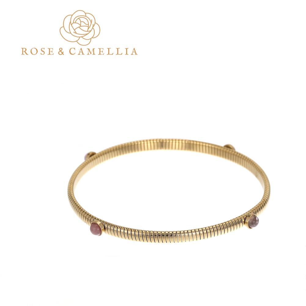 Rose & Camellia armband Stones (Kies je kleur)