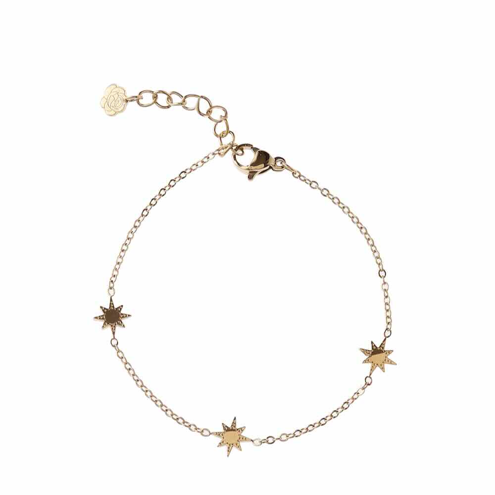 Rose & Camellia armband three stars