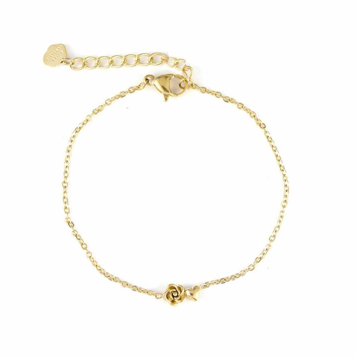 Rose & Camellia armband heart and flower