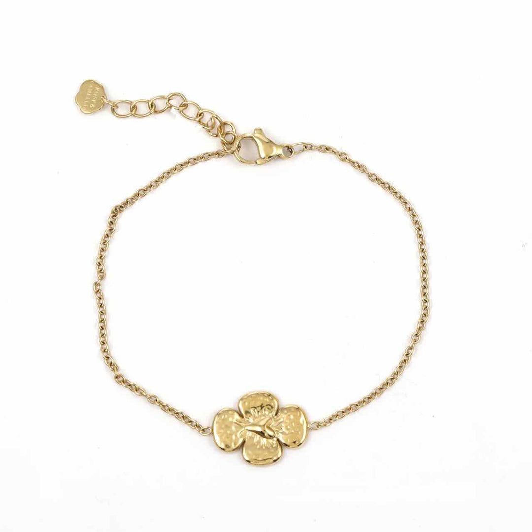 rose & camellia armband heart flower