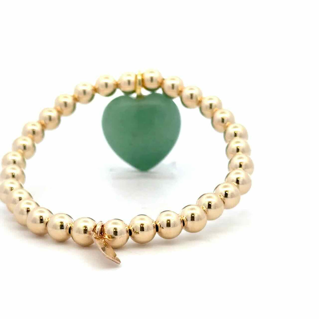 pscallme armband heart julie sea green gold coloured