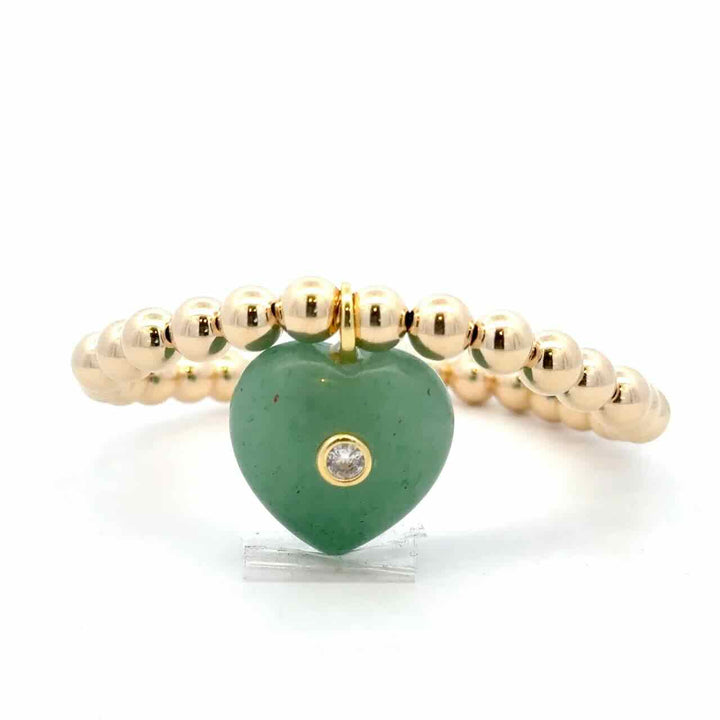 pscallme armband heart julie sea green gold coloured