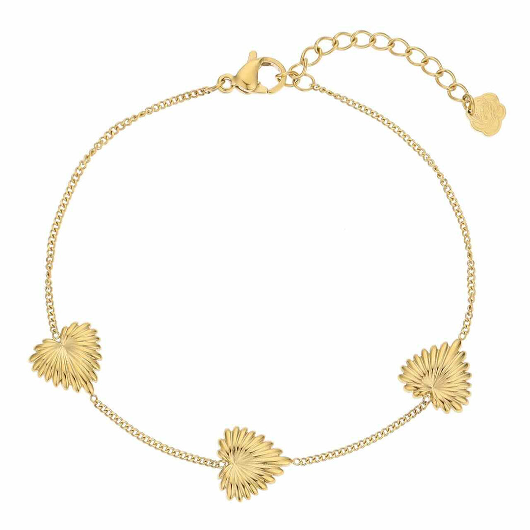 rose & camellia armband three hearts