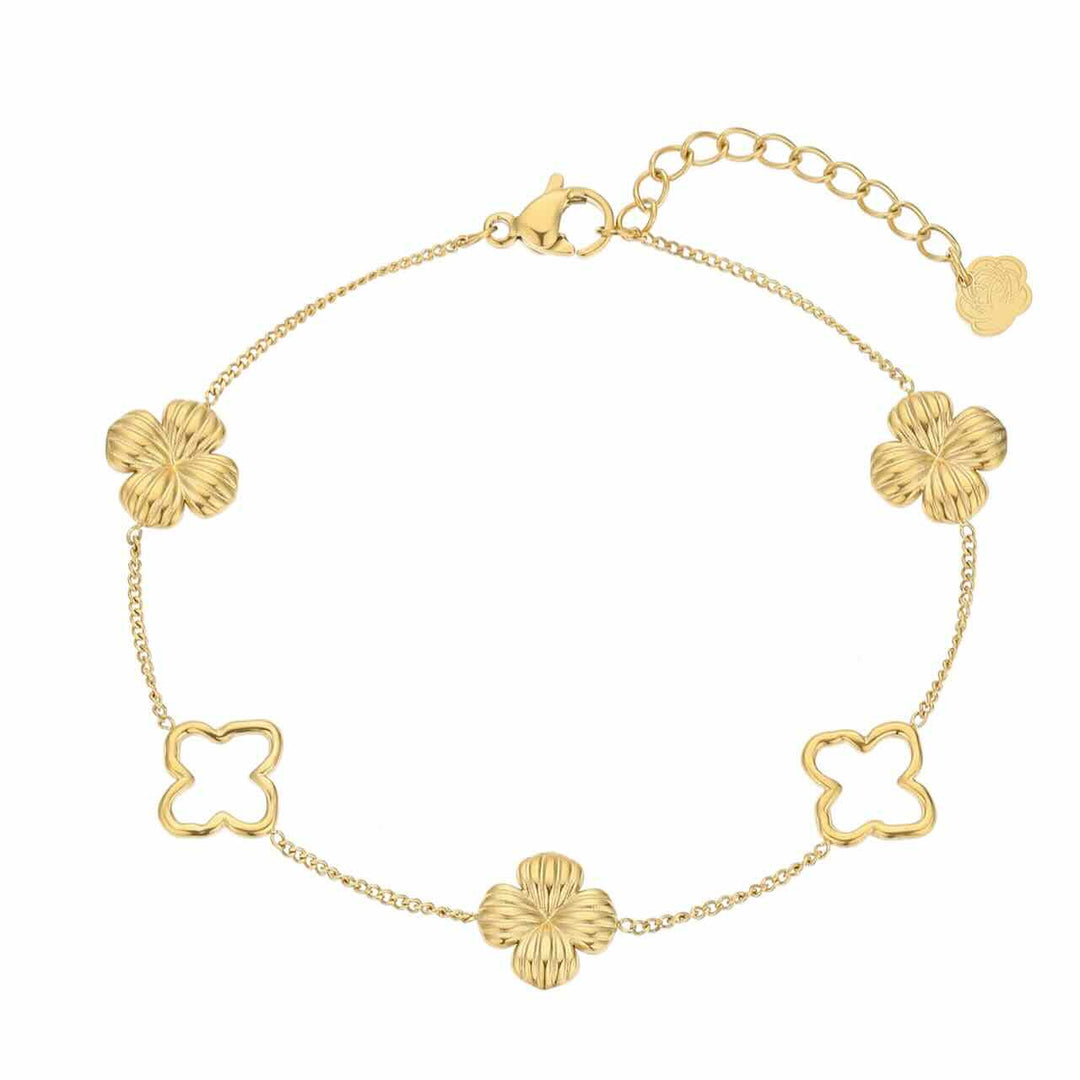rose & camellia armband flowers and clovers