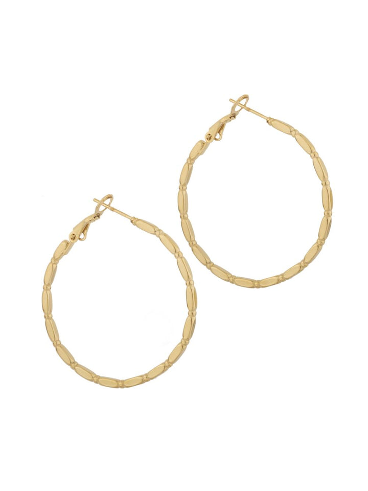 Rose & Camellia Dot hoops 4cm