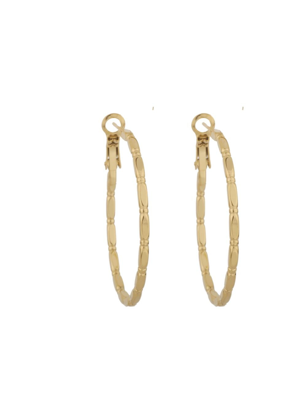 Rose & Camellia Dot hoops 4cm
