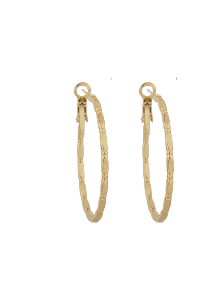 Rose & Camellia Dot hoops 4cm