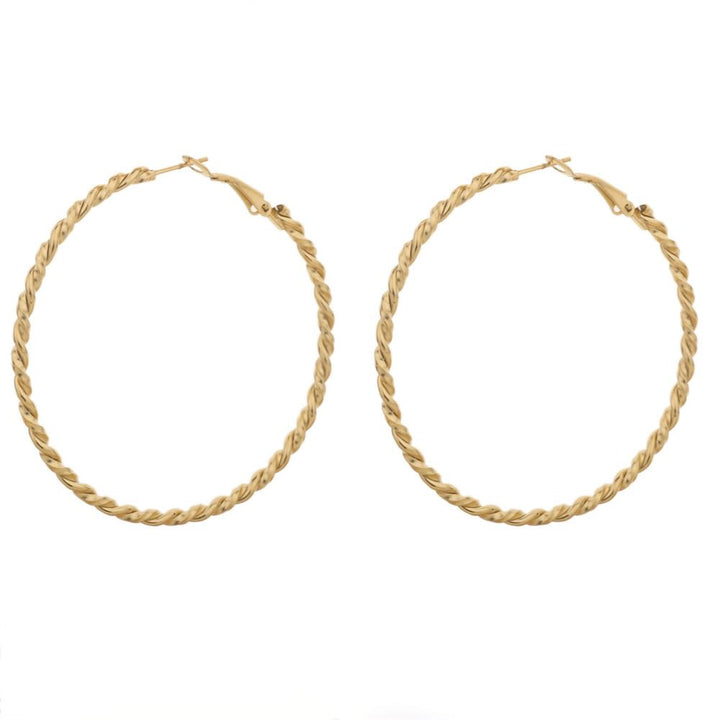 Rose & Camellia swirl hoops 6cm