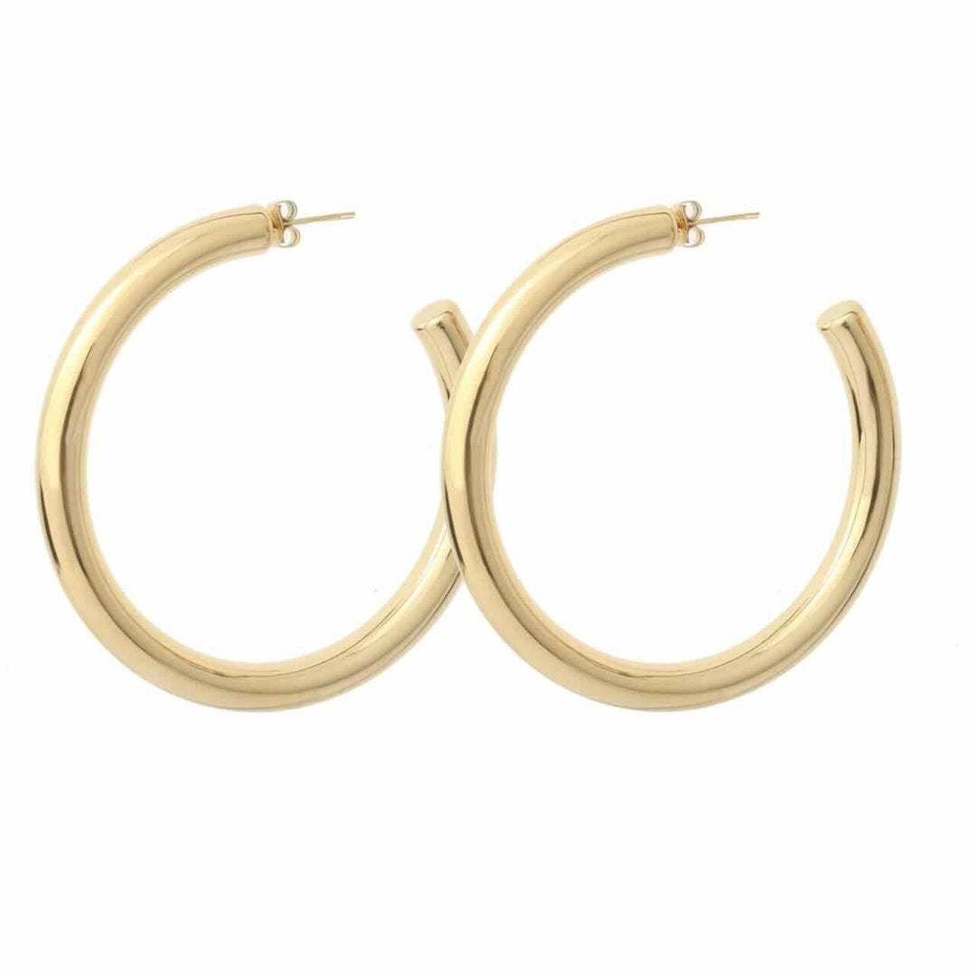 Rose & Camellia oorbellen classic hoops big