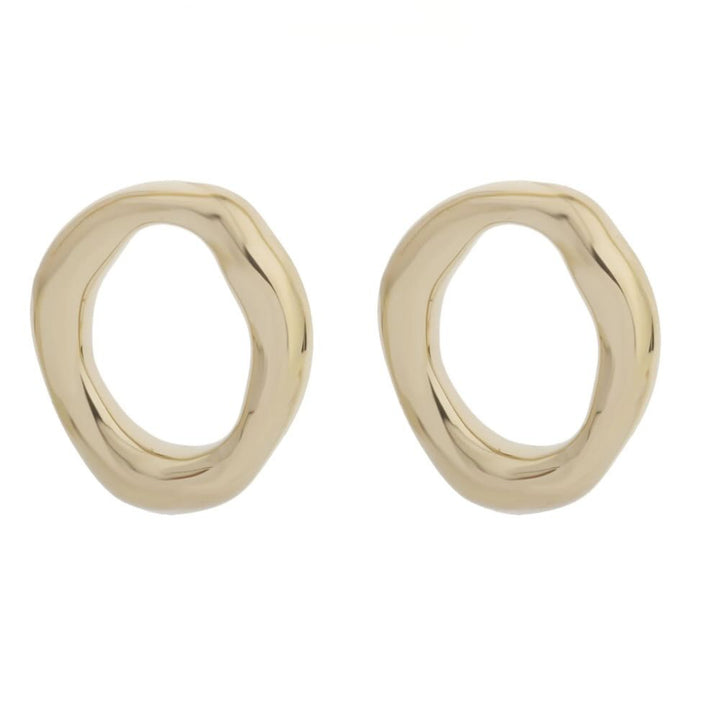 Rose & Camellia oorbellen organic rounds