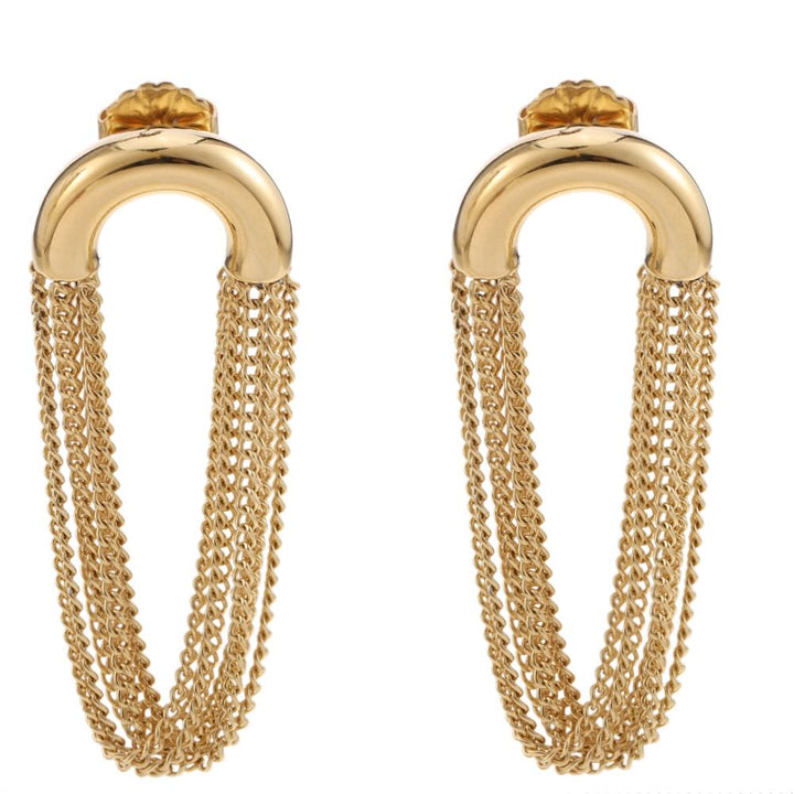 rose & camellia oorbellen golden chains