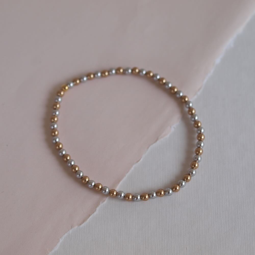 widaro armband bicolor pearls and crystal (kies je armband)