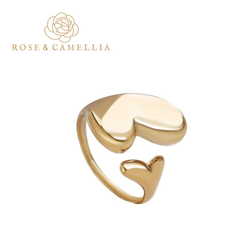 Rose & Camellia ring bubble heart