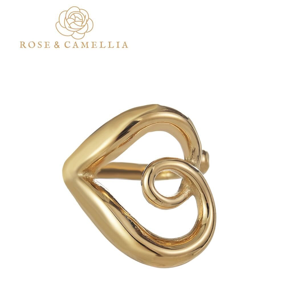 Rose & Camellia ring curl heart
