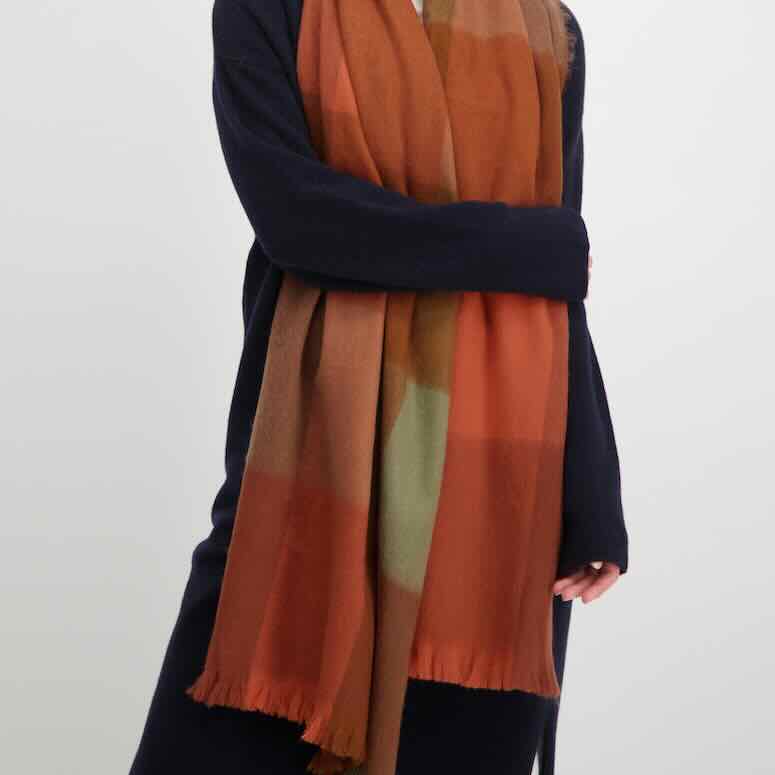alpaca loca sjaal cinnamon, terracotta, brown