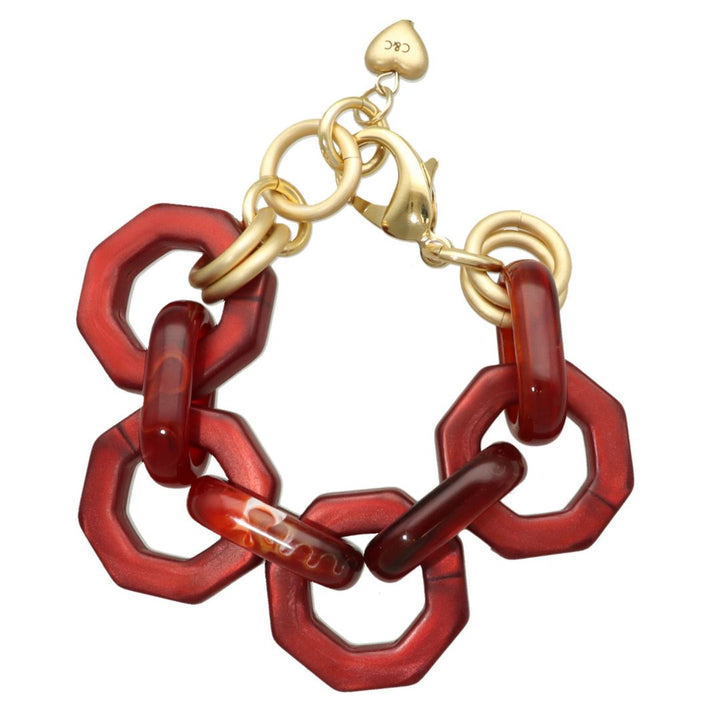 camps & camps armband hexagon bold burgundy