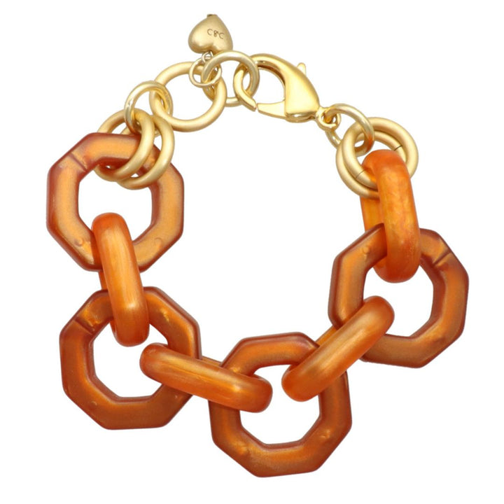 camps & camps armband hexagon bold cognac