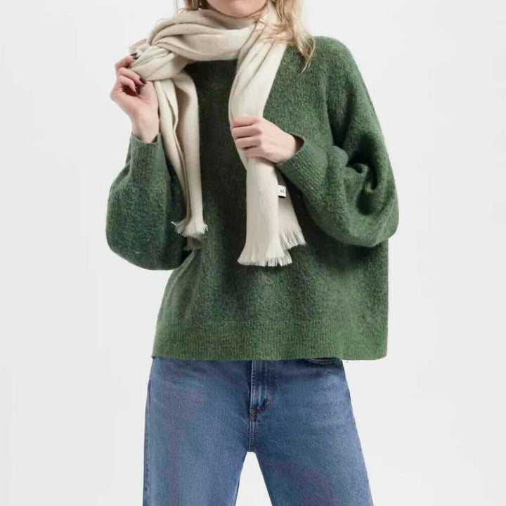alpaca loca sjaal slim beige