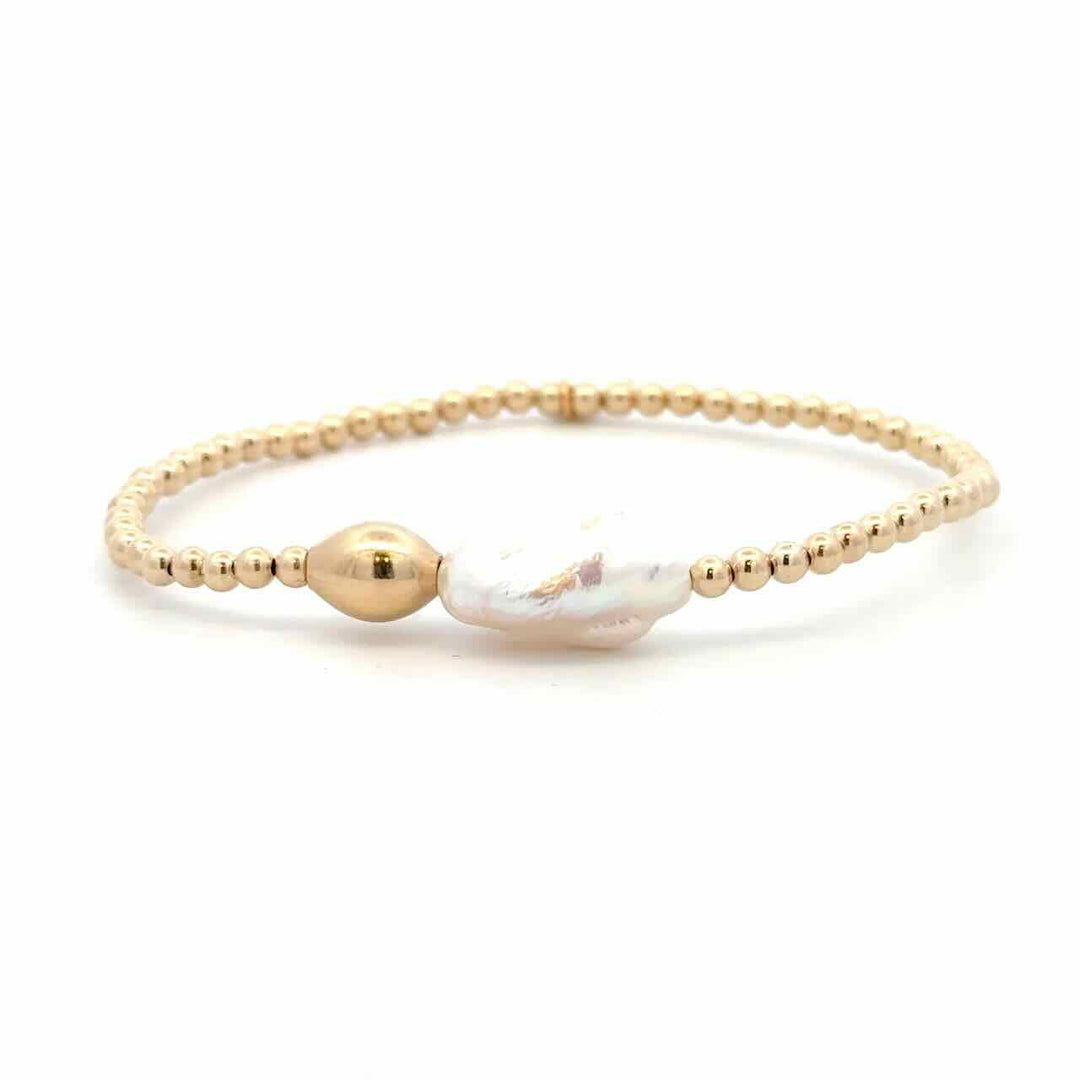 pscallme armband pearl oval gold