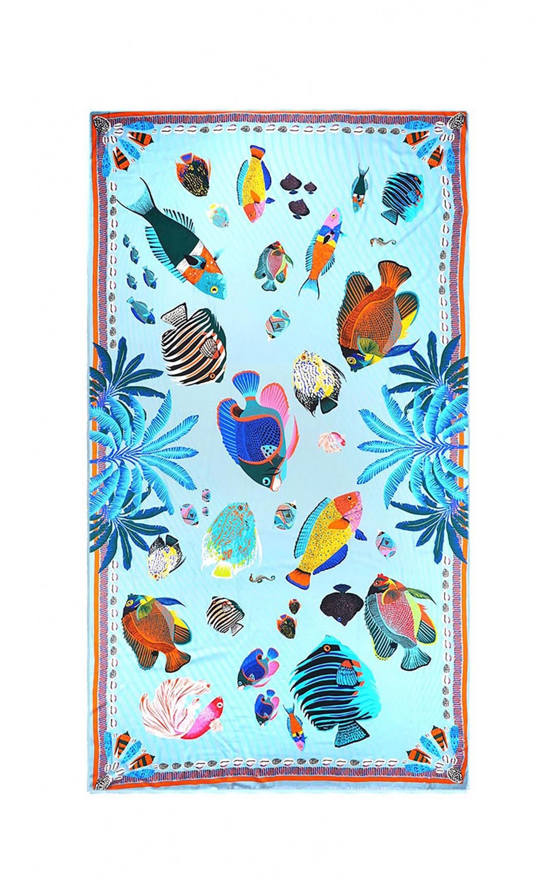 Wild Paris sjaal Ocean drive blue big