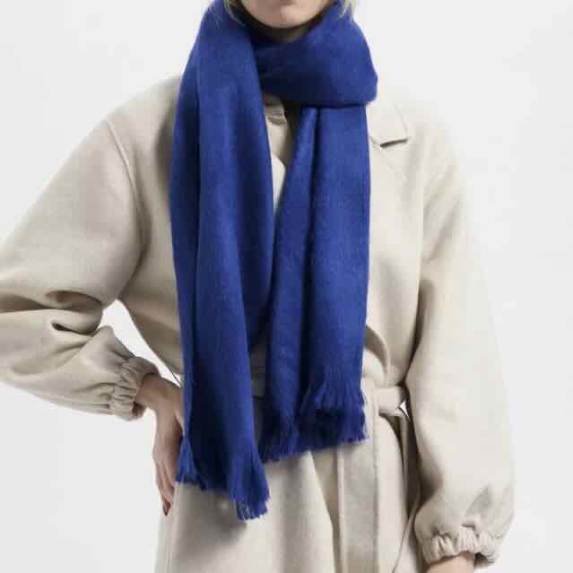 alpaca loca sjaal slim cobalt blue