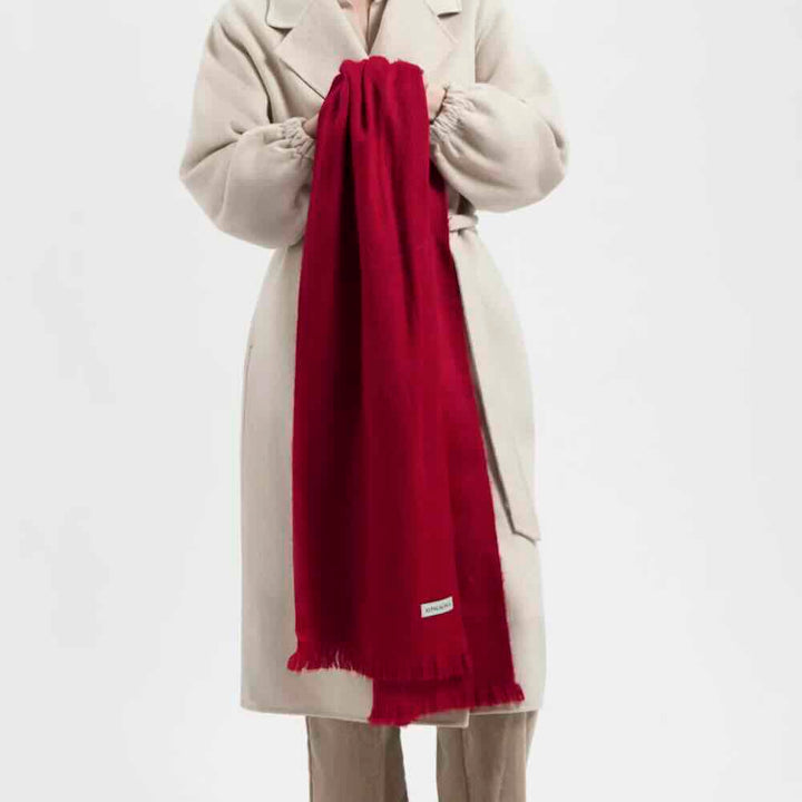 alpaca loca sjaal slim ruby red