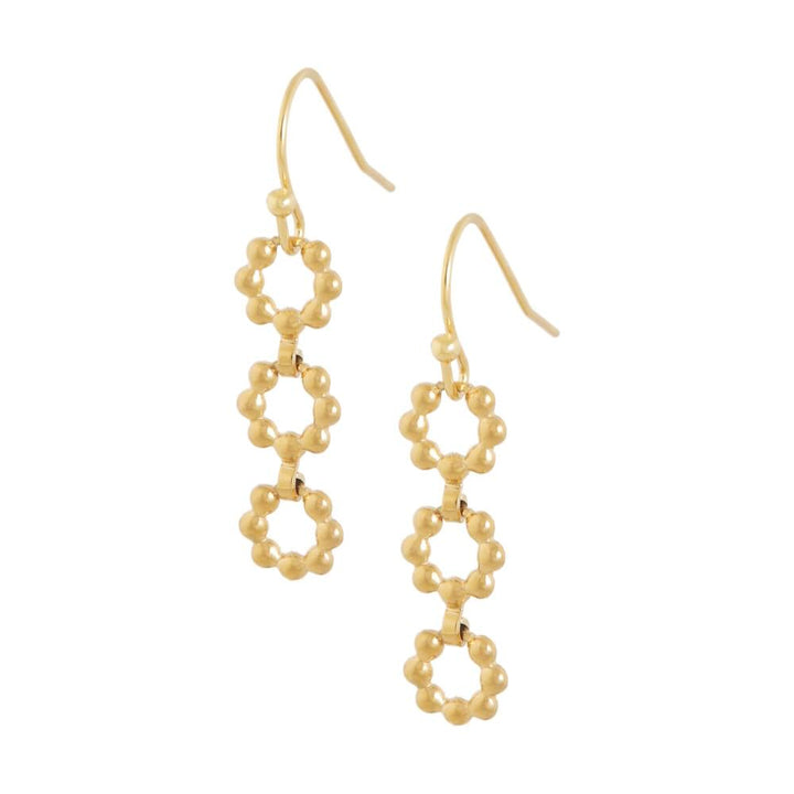 Ellen Beekmans oorbellen 3 bewerkte schakels