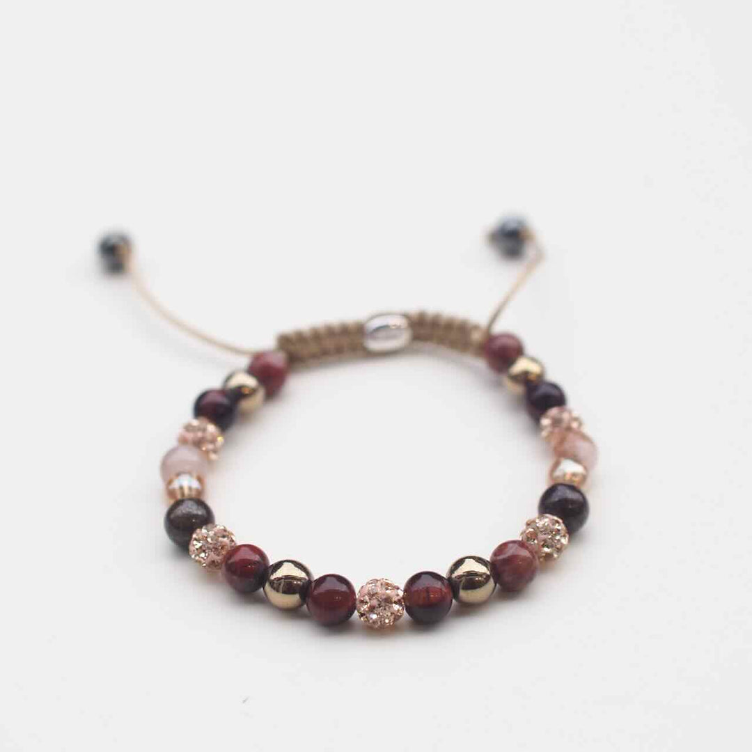 karma armband redbrown rose xs