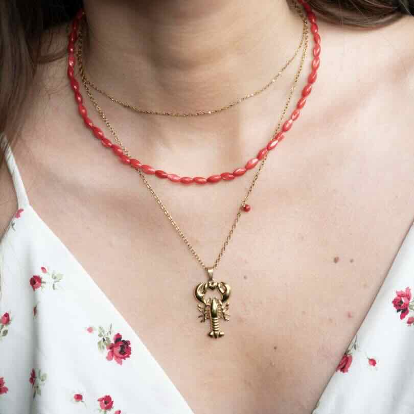 ellen beekmans ketting met kreeft hanger
