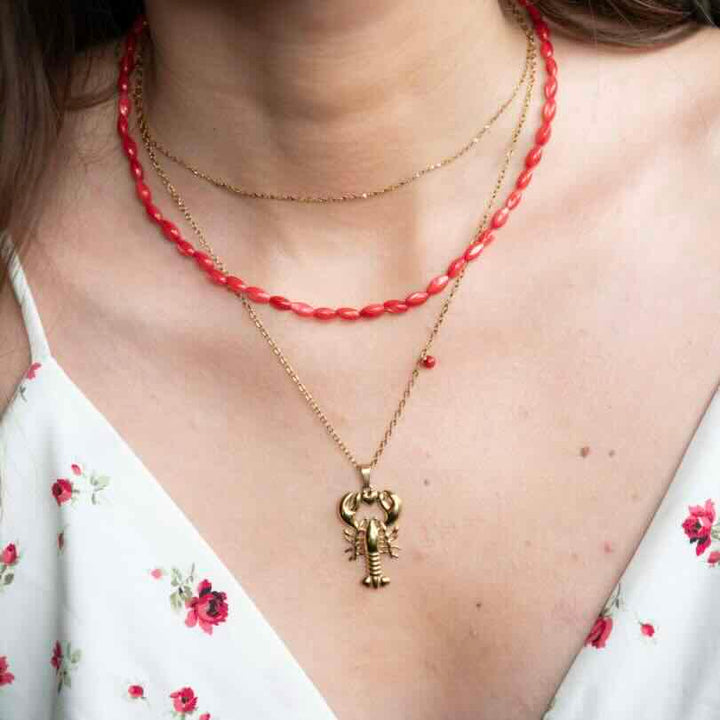ellen beekmans ketting met kreeft hanger