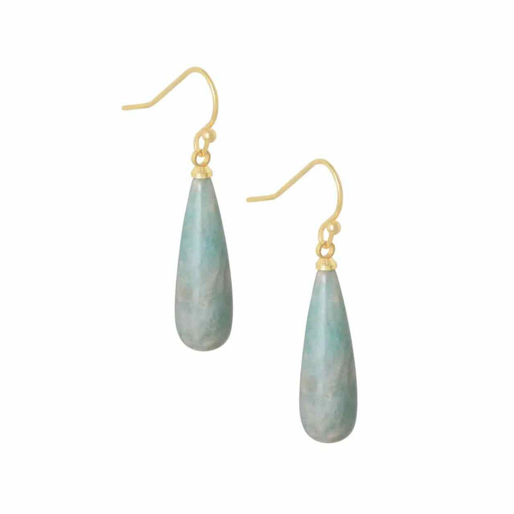 Ellen Beekmans oorbellen gemstone pegel zeegroen-melee