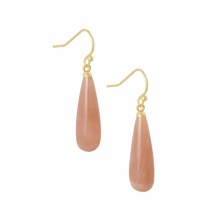 Ellen Beekmans oorbellen gemstone pegel warm roze