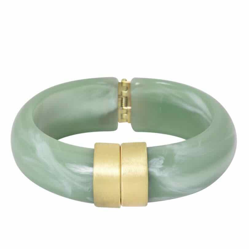 Ellen Beekmans armband bangle zeegroen-melee