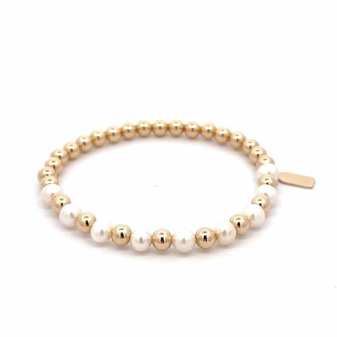 pscallme armband half mix pearl gold