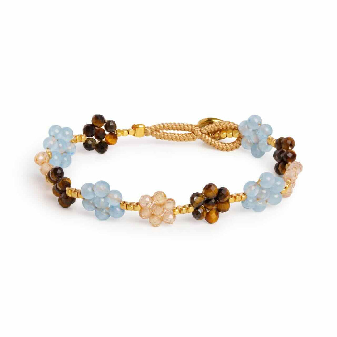ibu jewels armband lulu wannie mix brown blue