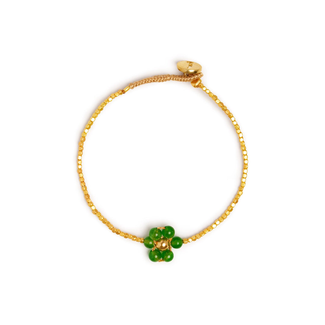 ibu jewels armband lulu daisy flower green jade