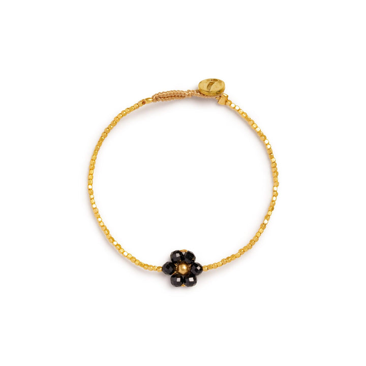 ibu jewels armband lulu daisy flower onyx