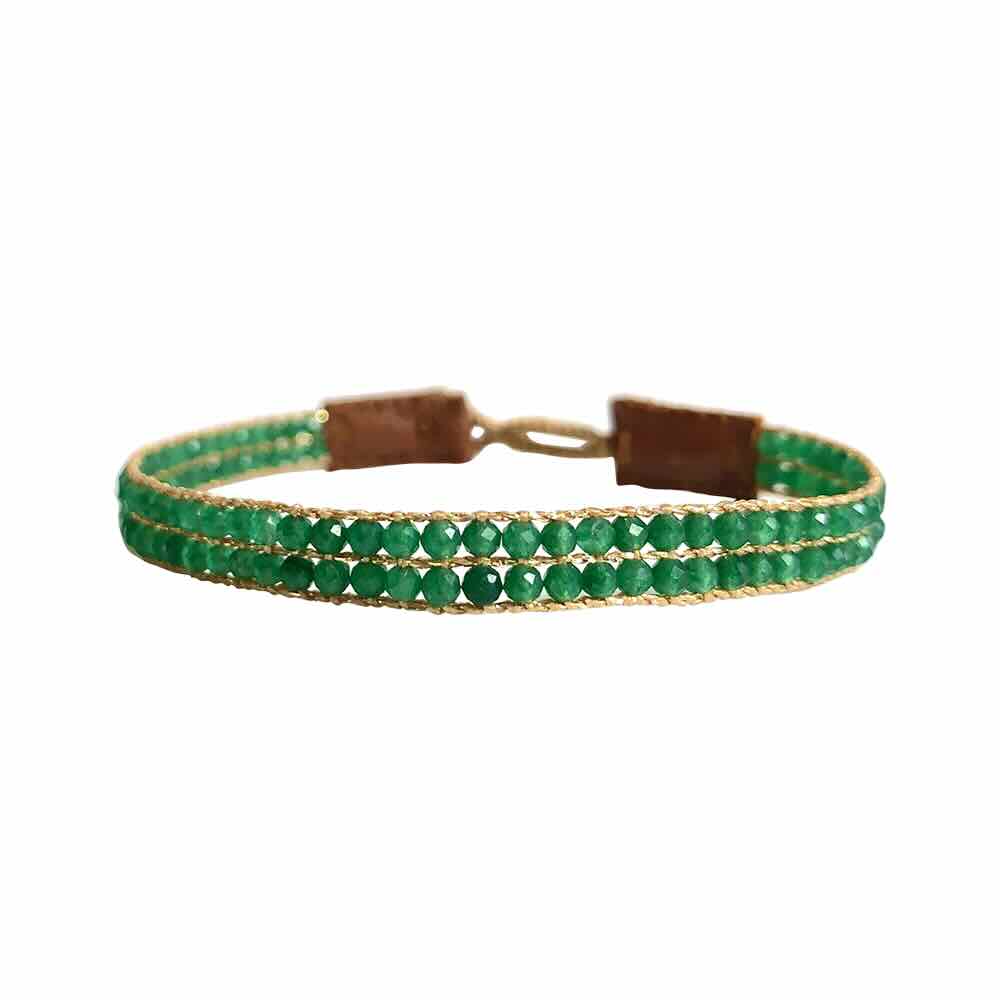 ibu jewels armband cap lise green jade